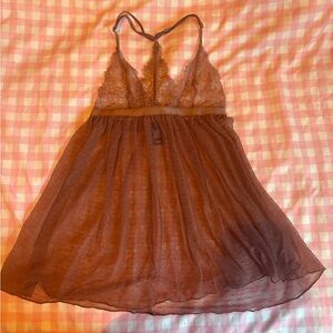 Victoria's Secret Mauve Lace Babydoll